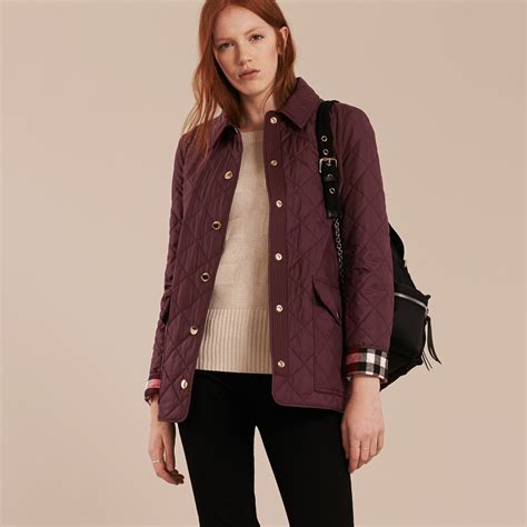 burgundy burberry quilted jacket|quilted Burberry jacket outlet store.